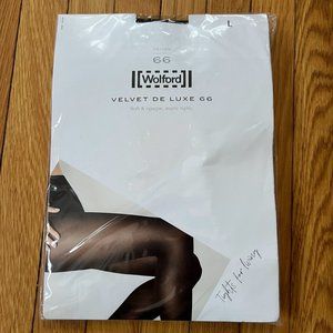 Wolford Velvet De Luxe 66 Tights Black, NWT